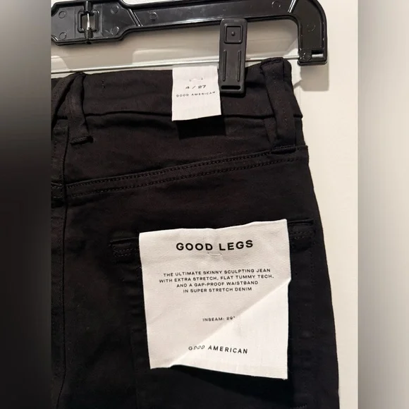 Good American Good Legs Jet Black Skinny Jeans - Picture 8 of 8
